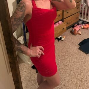 Amazon Vibrant Red Backless Dress